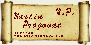 Martin Progovac vizit kartica